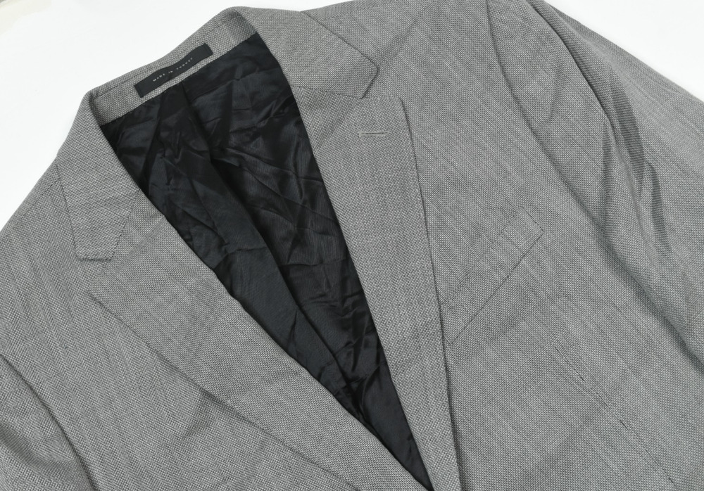 Hugo Boss Blazer Mens 42R Gray Super 140s Wool Two-Button Slim Fit